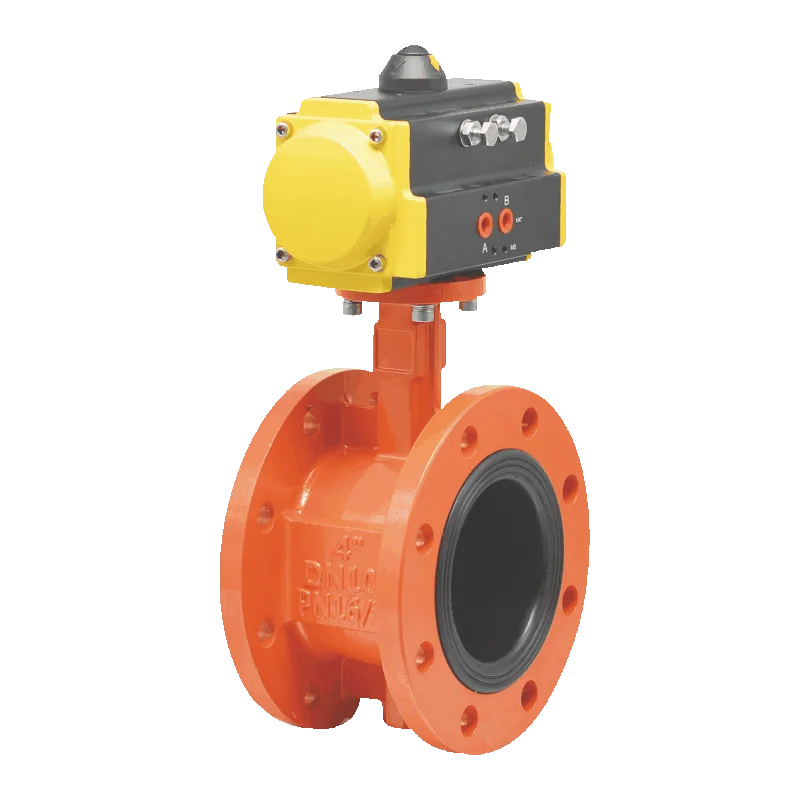 
double acting pneumatic control rotary actuator electro pneumatic butterfly valve 