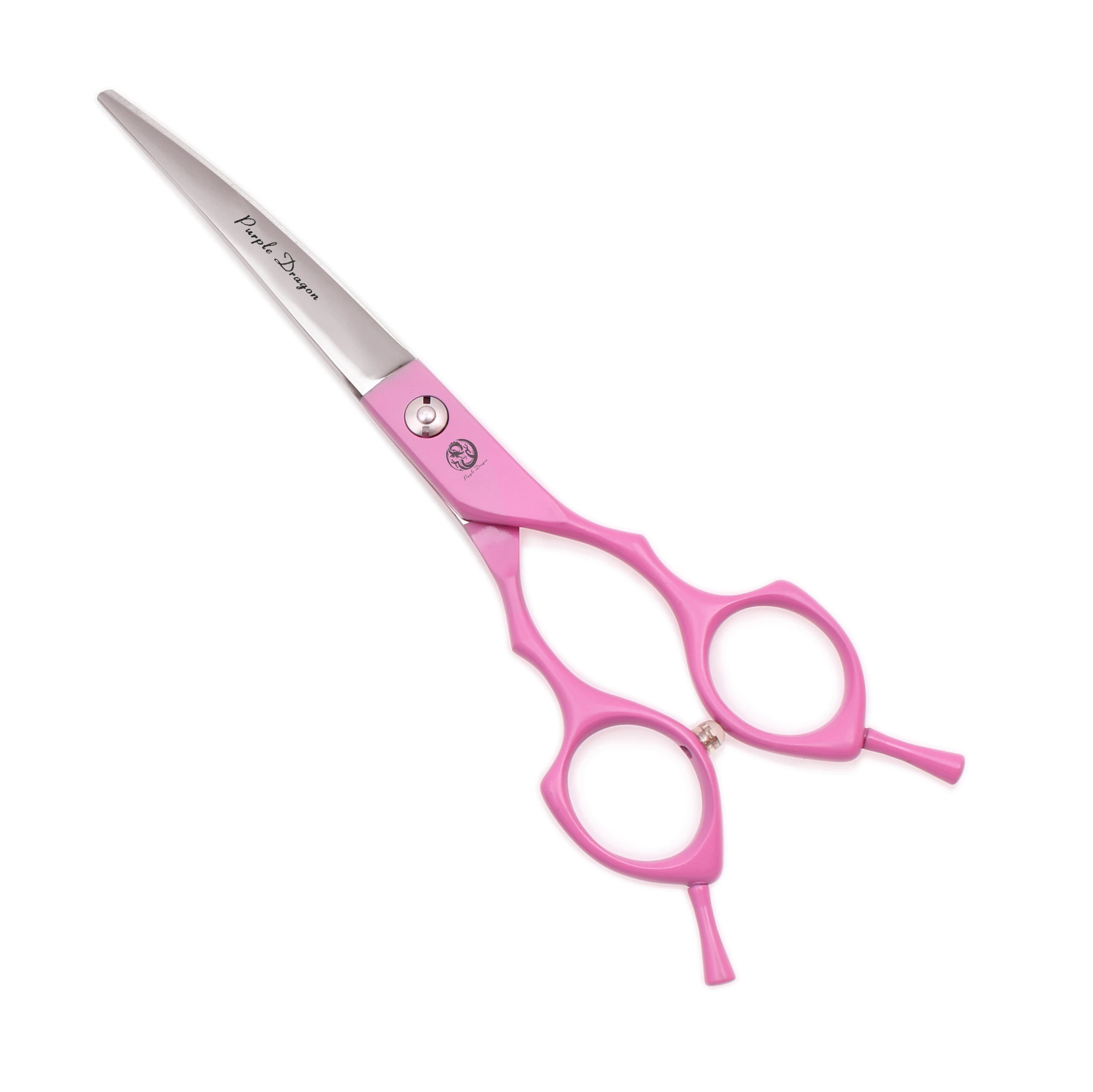 

Dog Scissors Purple Dragon 6.5" AQIABI JP Steel Dog Down Curved Scissors Pet Scissors Z4009, Pink handle