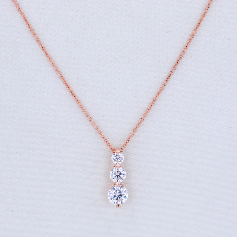 

Custom design jewelry da moissanite collana white D color loose moissanite diamond necklace for woman