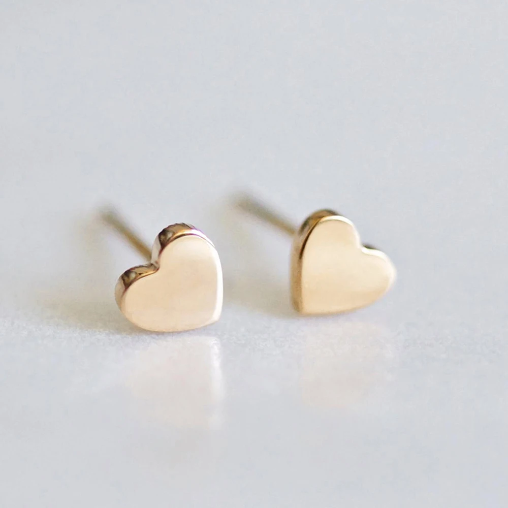 

eMANCO Ear Stud Minimalist Heart Earrings Women Fine Jewelry Trendy 14k Gold Wholesale Stainless Steel Cute Earrings Studs