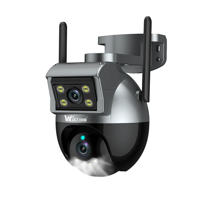 

Wistino Dual Lens Wireless Wifi Security Camera Waterproof Audio Motion Detection Auto Tracking Outdoor Camera