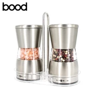 

Hot sale Salt and Pepper Grinder Set - Stainless Steel Mills with Stand