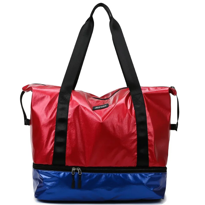 

Wholesale custom ladies small waterproof washable pink gym duffle bag with shoe compartment