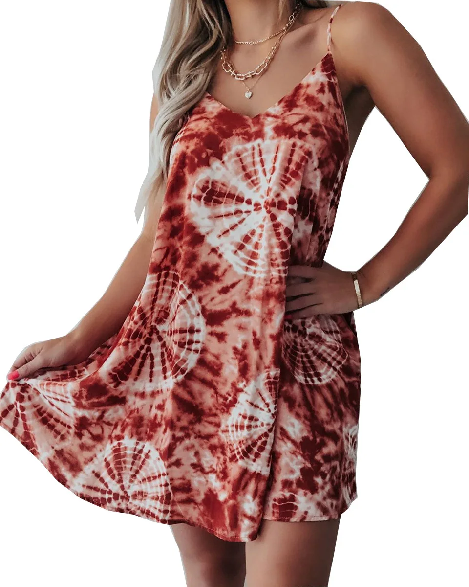 

2021new skirt summer European and American women's suspender dress summer