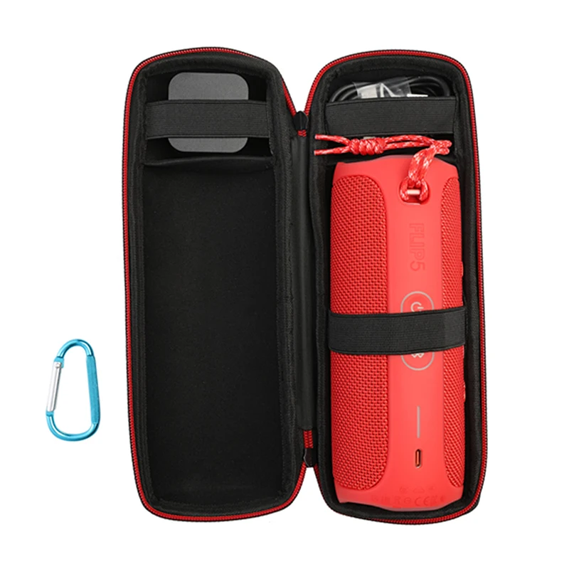 

For JBL Flip 5 Blueteeth Speaker Case Bag Zipper Travel Portable Hard Case Bag Box For JBL Flip 5 Blueteeth Speaker, Black