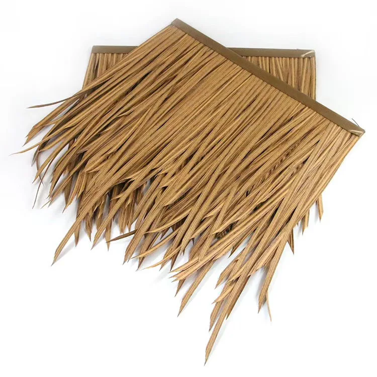 Pe Fireproof Artificial Plastic Synthetic Palm Leaves Thatch Roofing ...