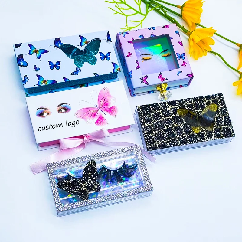 

Selling top lashpackaging eyelash packaging with mirror lashbox packaging square, Various color
