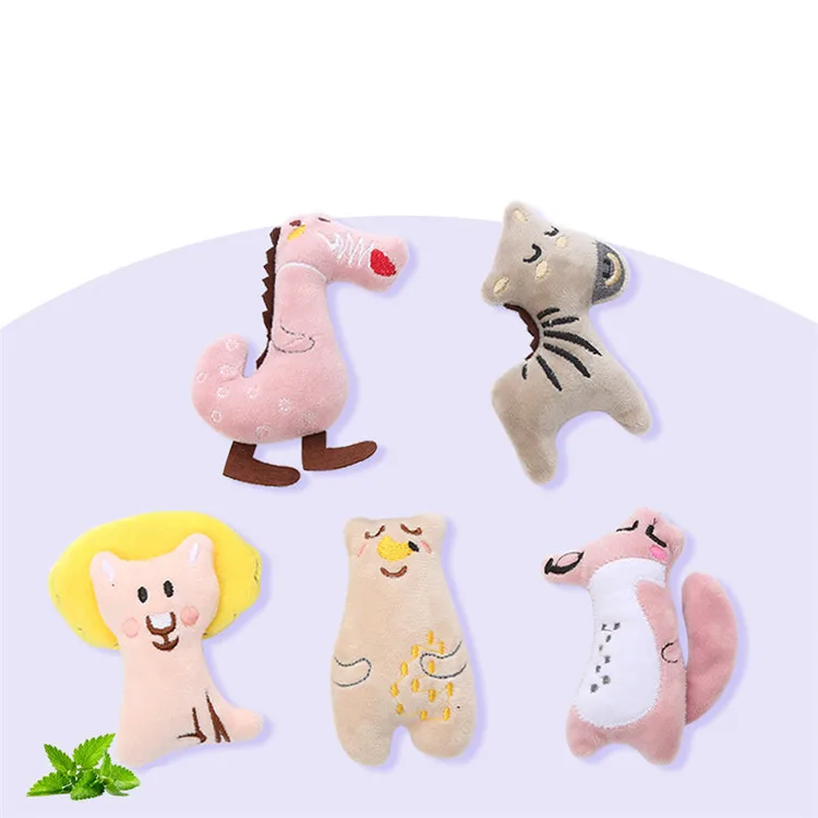 

Hot sale cute fashion new stuffed animal soft plush wholesale price cat toys catnip