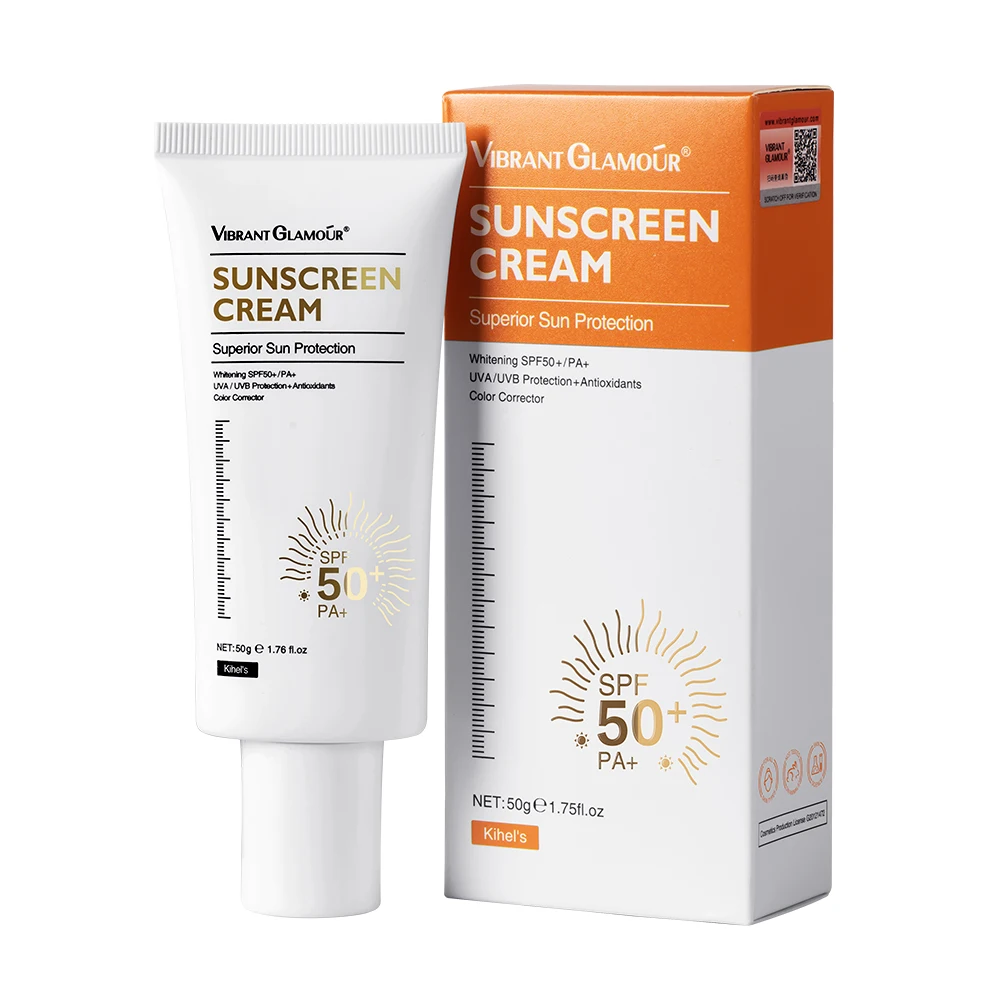 

VIBRANT GLAMOUR UVA/UVB Skin Protect Anti-aging Skincare Whitening Cream sundown Sunscreen SPF50+ Sunblock for Face and Body