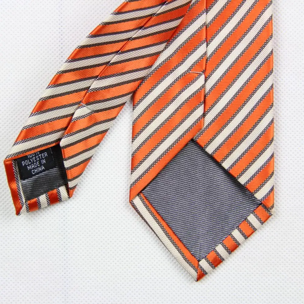 

Follow us Super September Special Benifit 5 pcs Including Shipping Orange Striped Slim Ties Polyester Business Necktie