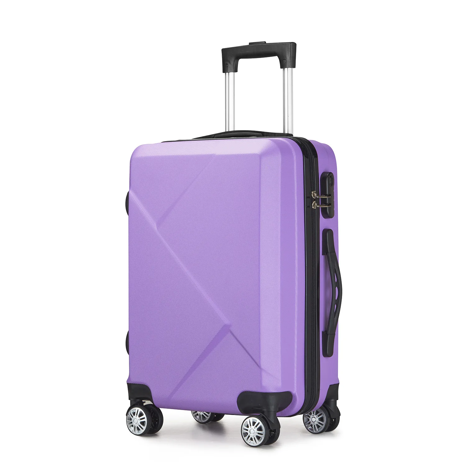 

Wholesale Good Quality Abs Material Airplane Carry-on Luggage Wheeled Hard Shell Trolley Case For Travel, Black,silver,purple,blue,rose gold