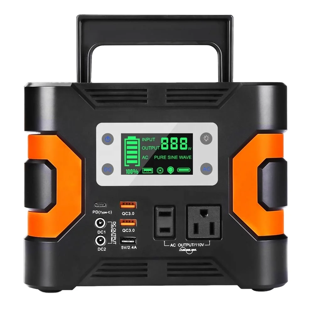 

110V 220V 300W 330Wh 500wh smart system All in one lithium battery power station, Black+red