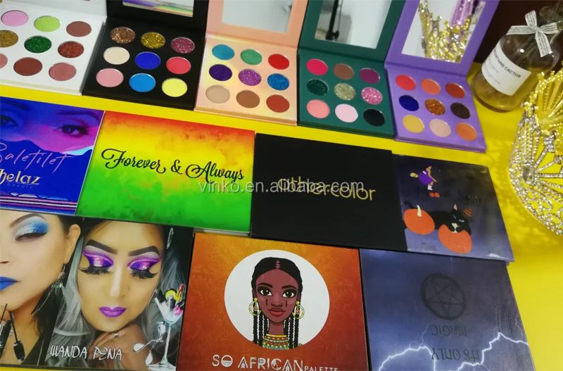 Custom Empty Eyeshadow Palette No logo Cardboard Eyeshadow Palette Packaging