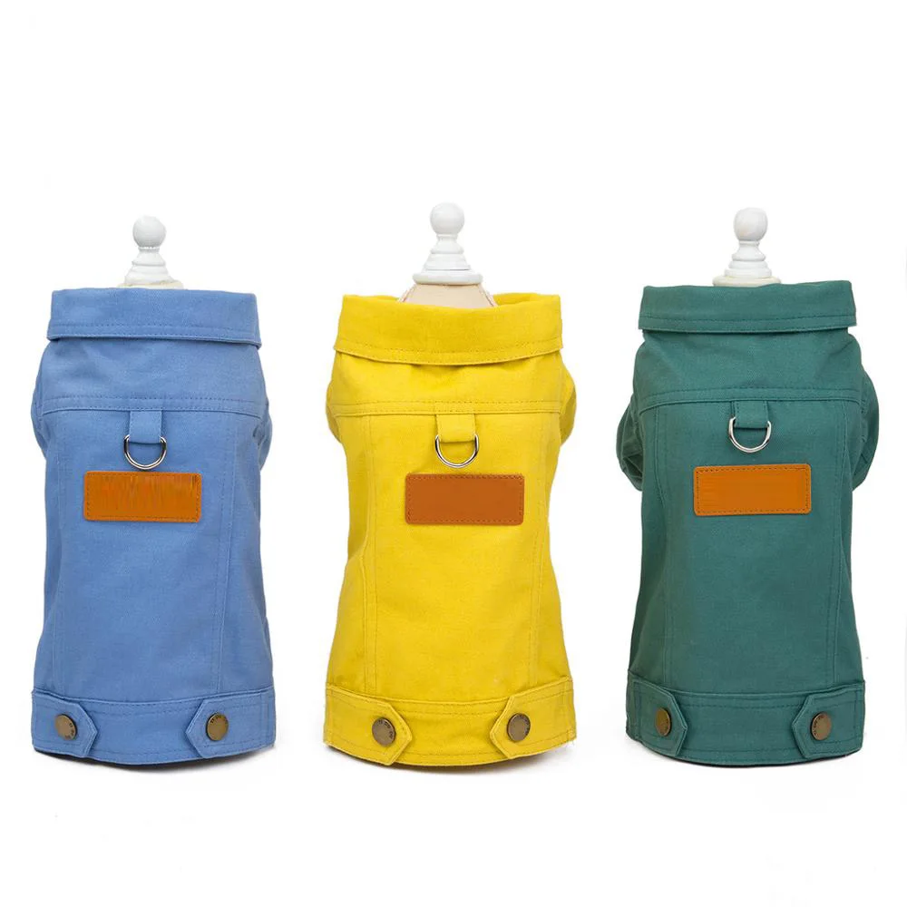 

G00002 2021 Drop shipping Spring Autumn Dog Denim Jacket Pet Clothing