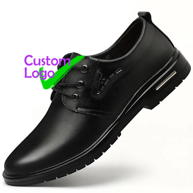 

Low cut lace up Leather For Shoes Cuir Aumento Altura Shoe Leather Black Erkek Leather Shoes Men Work Designers Job fashion
