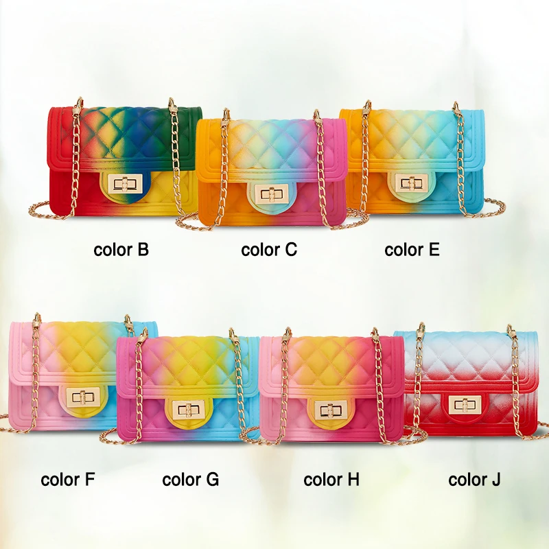 

Fashion Candy Bag 2021 Acrylic Chain Mini Bags Jelly Purse Women Hand Bags Ladies Purses And Handbags