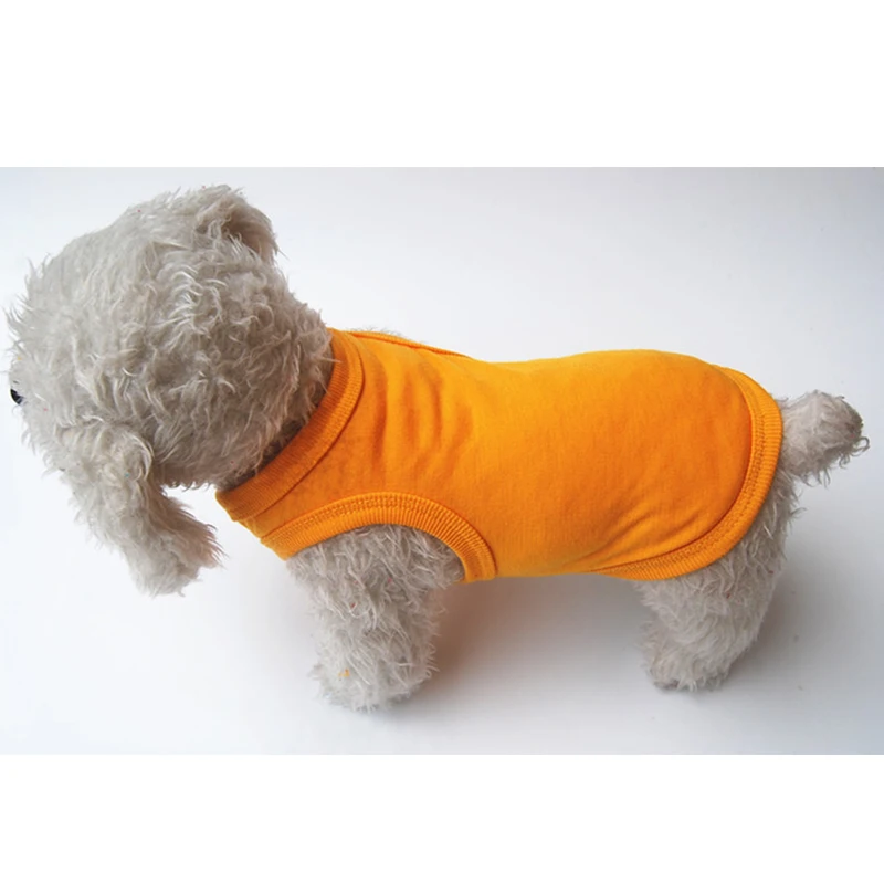 

pet clothing dog vest harness plain summer dog weight shirt, Orange blue grey pink