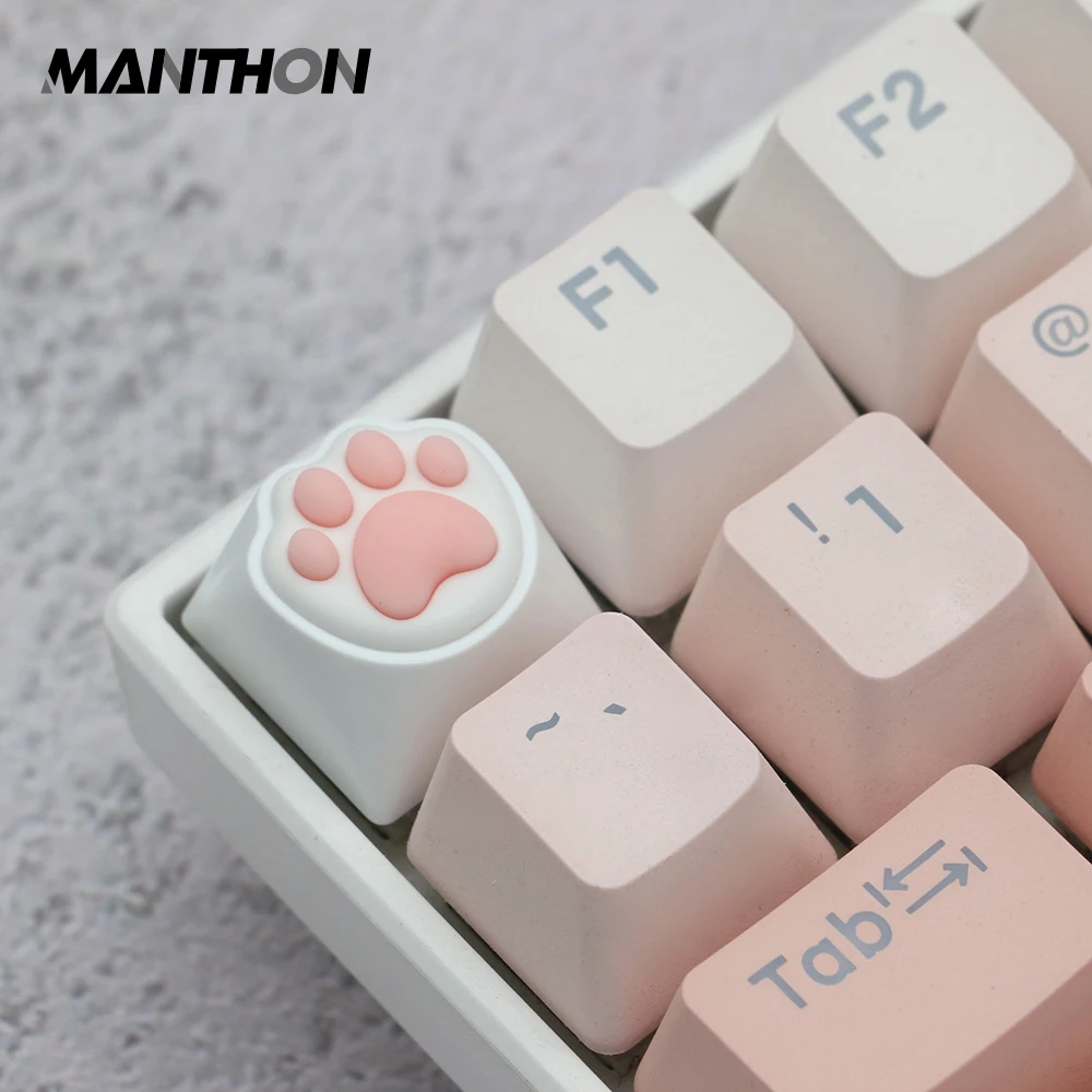 

New Design Cat Paw Keycap Custom Silicone 3D Printing Keycap Buttons Key Cap for Mechanical Gaming Keyboard Cat Keycap