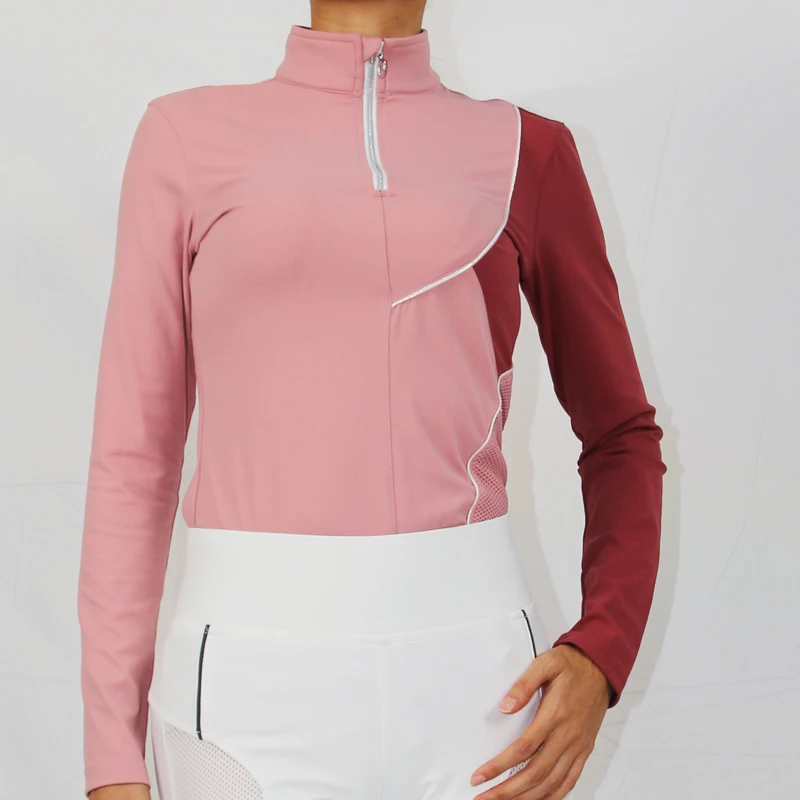 

Hot Sale Equestrian Riding Shirt for Ladies Equine Elegant Long Sleeve Clothing Training Tops Sports Shirts