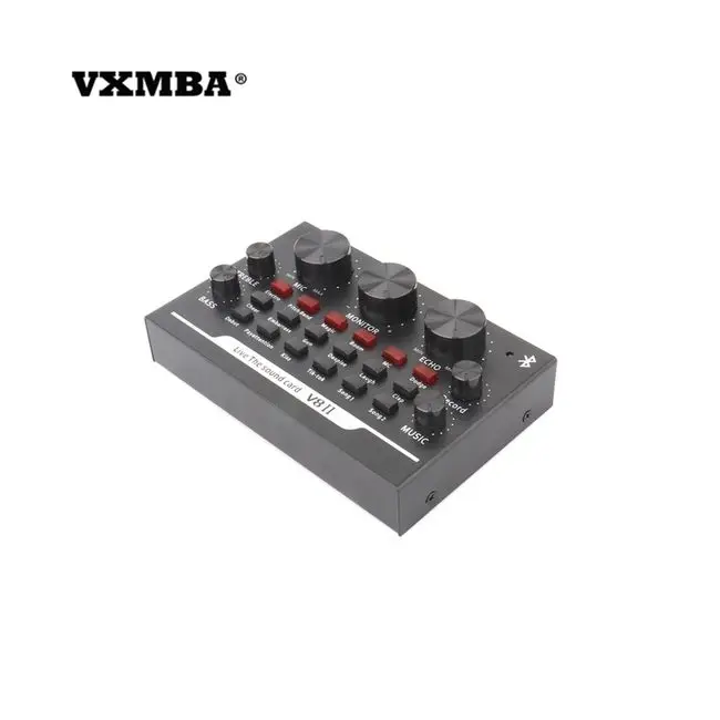

V8 upgrade sound card for computer mobile phone streaming media podcast reverberation audio audio high quality USB sound card