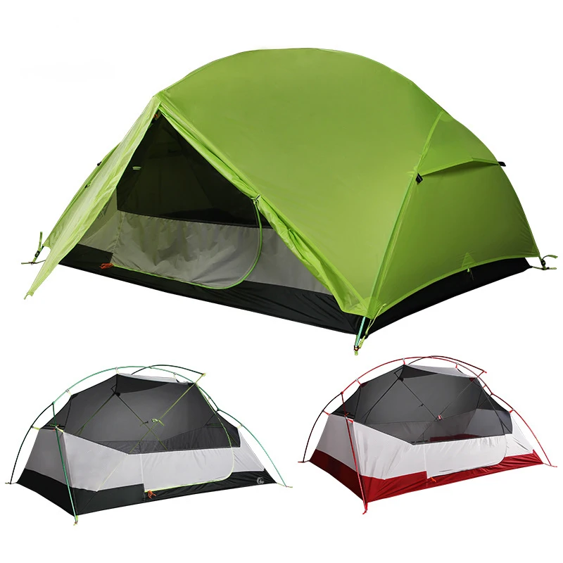 

Factory Shipment Double Layer 20D Nylon Four Seasons Multi-Purpose Camping Ultralight Tent, As picture