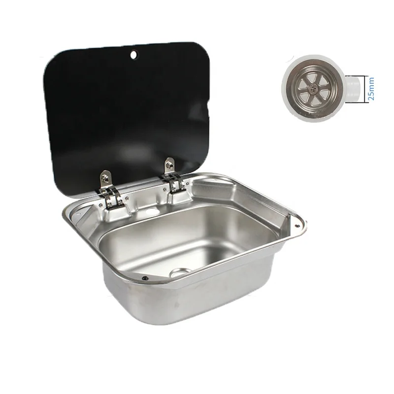 

TOPWELLRV RV Accessories Parts Camper Motorhome Boat Wash Basin, Sliver