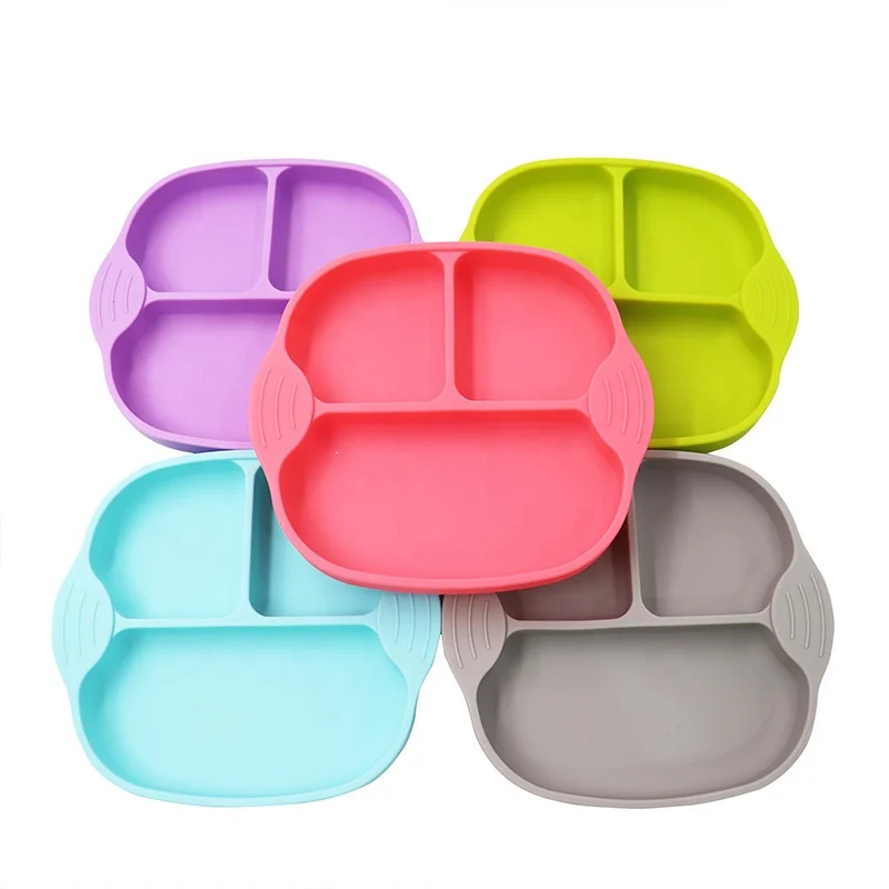 

Wholesale Silicone Baby Plates With Spoon and Fork