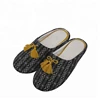 Wholesale black washable Chinese house cotton home knit slippers indoor