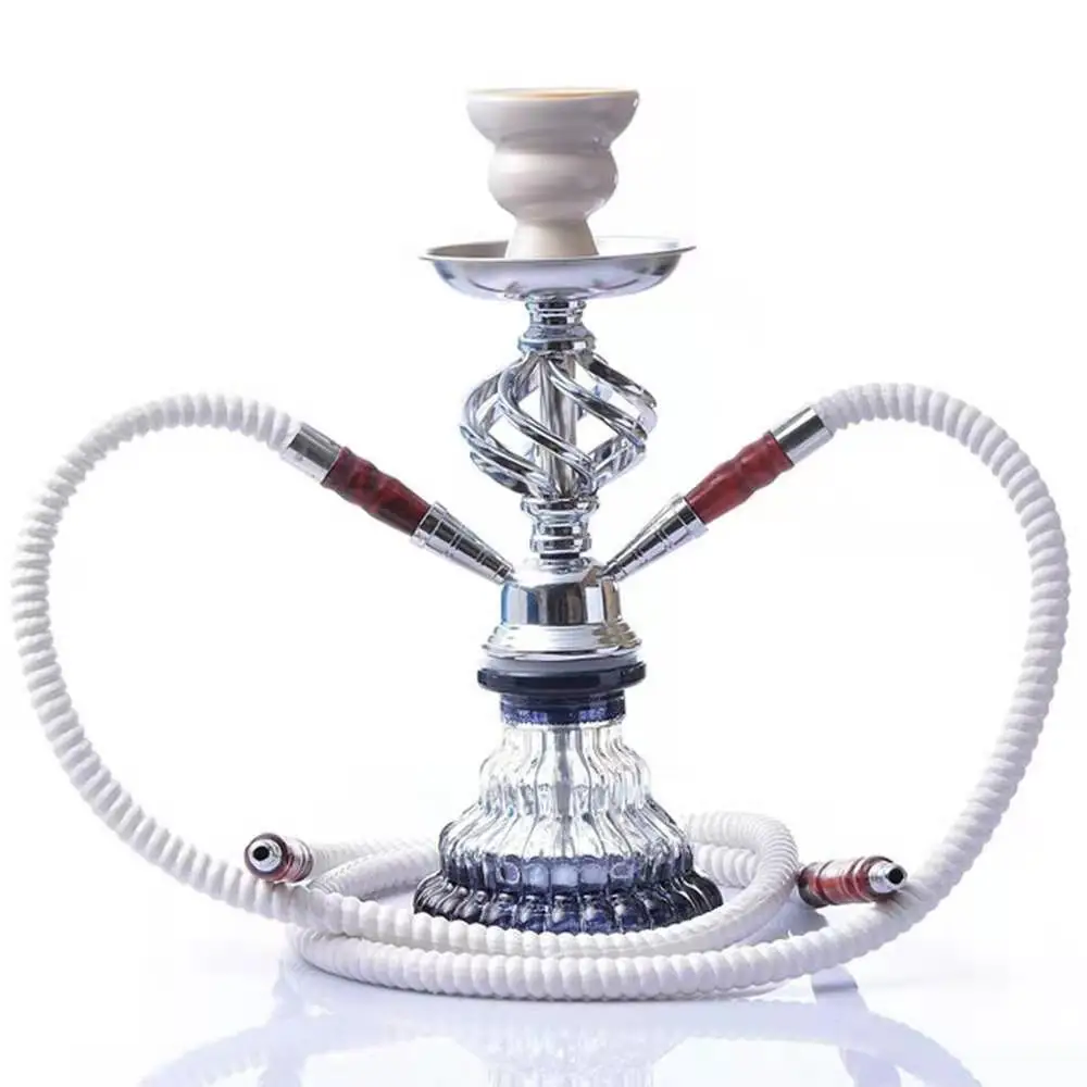 

Factory Direct Hot Sale High Arabian Somking Pipe Good Look Double-Pipes Hookah Customizable Shisha