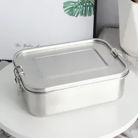 

high quality 304 stainless steel leakproof lunch box with lid bento box for students children compartment food container