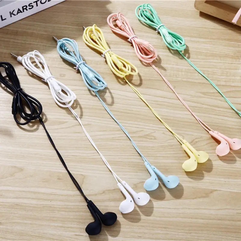 

Macaron Color Earphones For Apple Huawei Vivo Oppo Wired Controlled Headset With Wheat Wholesale In-Ear U19 Universal Headset, Multi