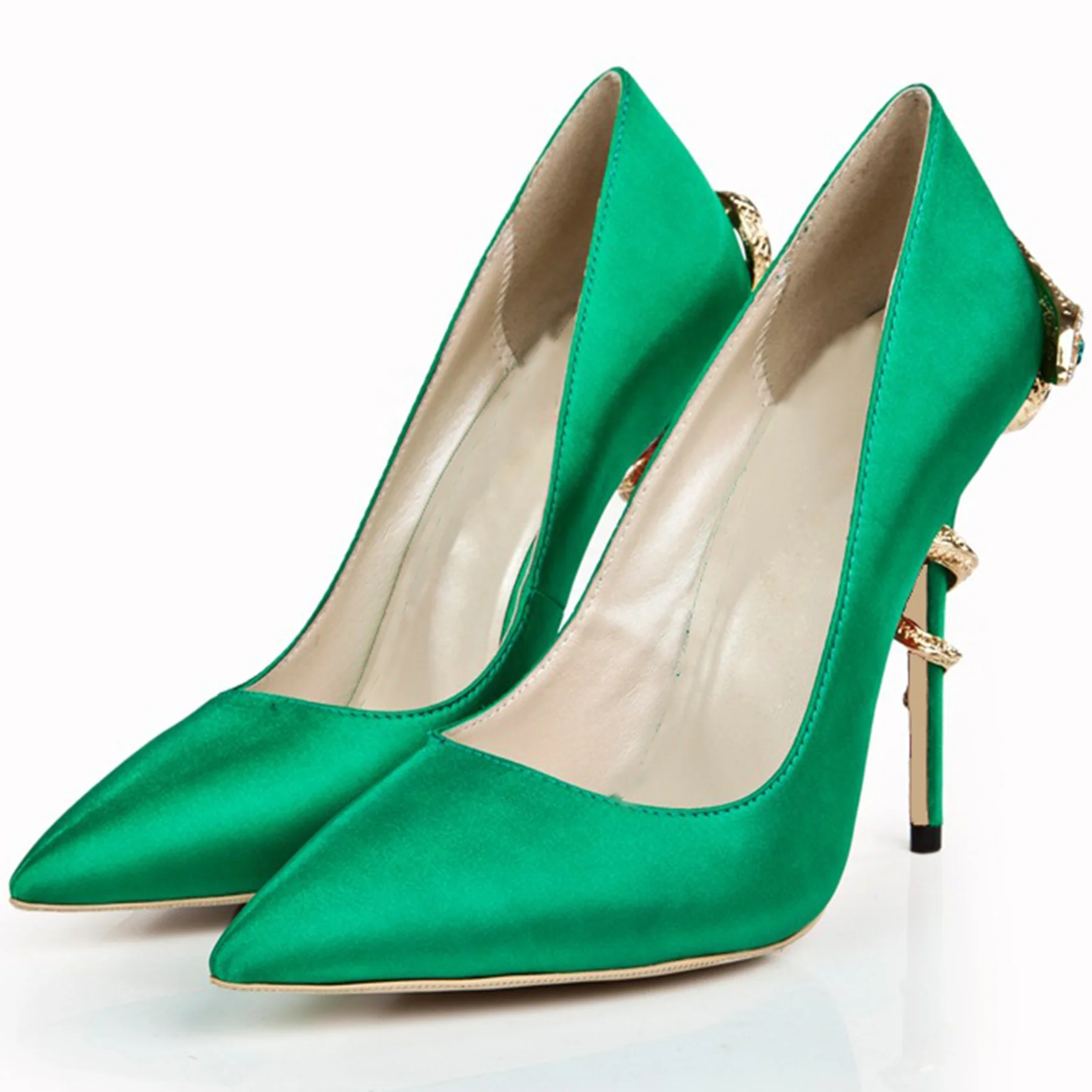 

Special Crystal Snake Twining Thin Heel Low Cut Solid Slip-on Women Dress Shoes Ladies Pointed Toe Dating Pumps Plus Size 43, Pink,yellow,black,red,green,blue