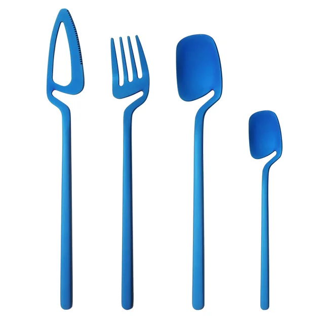 

Stainless steel table knife and fork three-piece household western food set