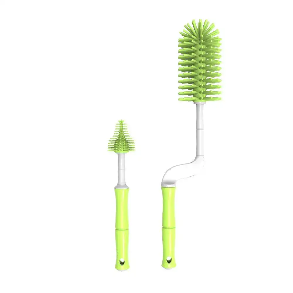 

Baby Silicone Bottle Cleaning Brush With Handle OEM&ODM Factory Design