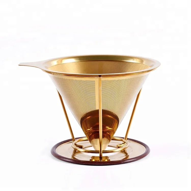 

gold color reusable coffee filter, Golden sliver