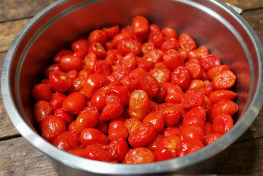 Perfectly presented competition chili in judging container with ideal texture