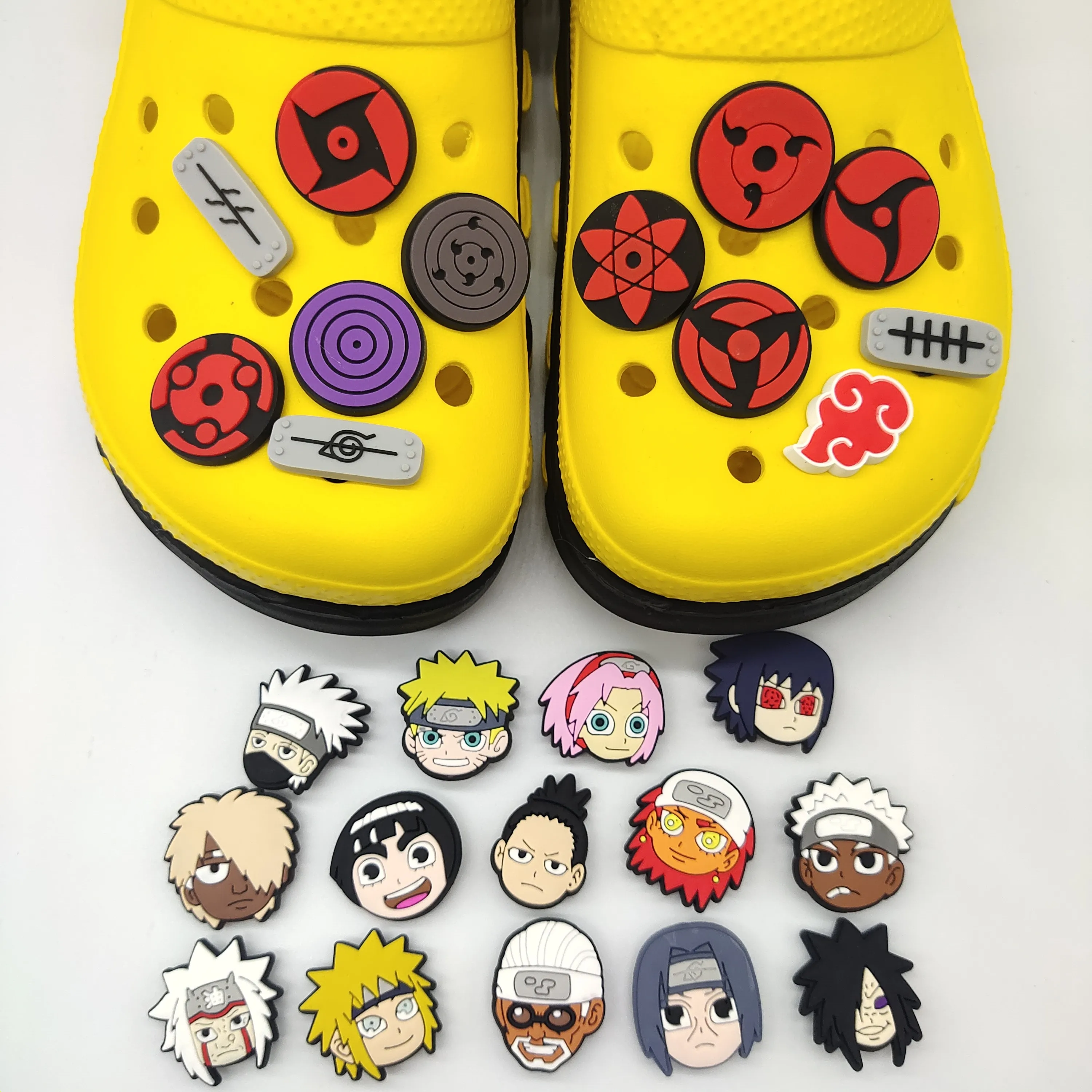 

100pcs+Anime hot sell wholesale cartoon custom DIY shoe croc charms pvc soft Shoe accessories clog As a gift for the child