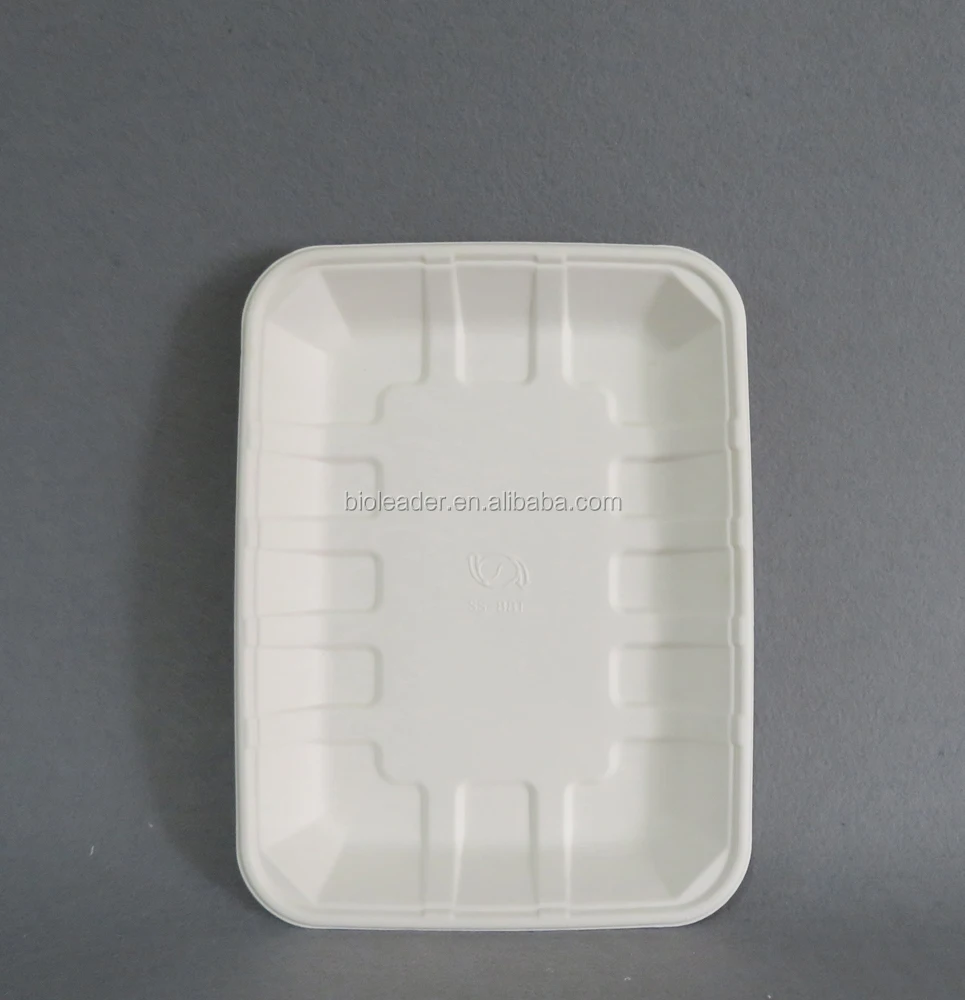

9" x 6" Bagasse Tray Disposable Eco Friendly Paper Food Trays