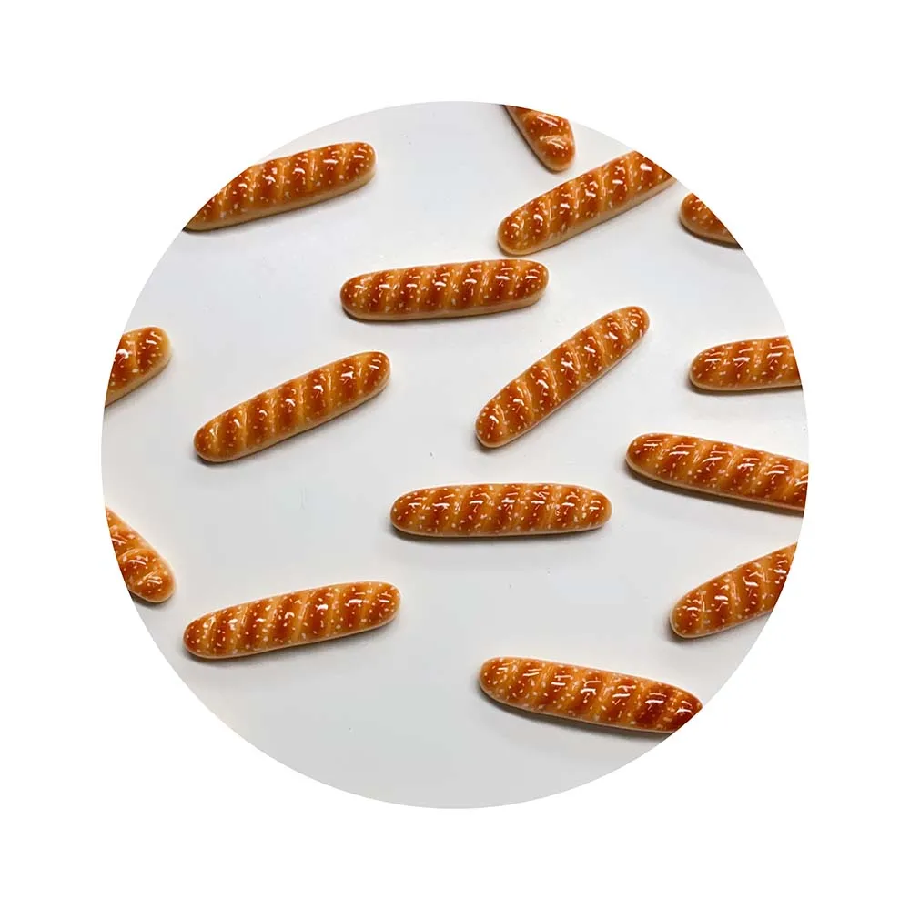 100 Pcs Mixed Resin Bread Cake Miniature Kitchen Food Decoration Accessories Mini Bread Dessert Crafts for Doll House Decor