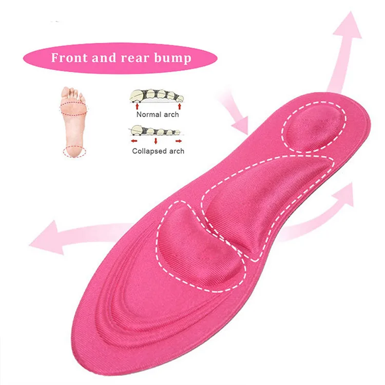 

Soft Sponge Arch Support Orthotic Foot Inner Pads For Shoes High Heels Men Women Cushion Soles 4D Massage Insoles