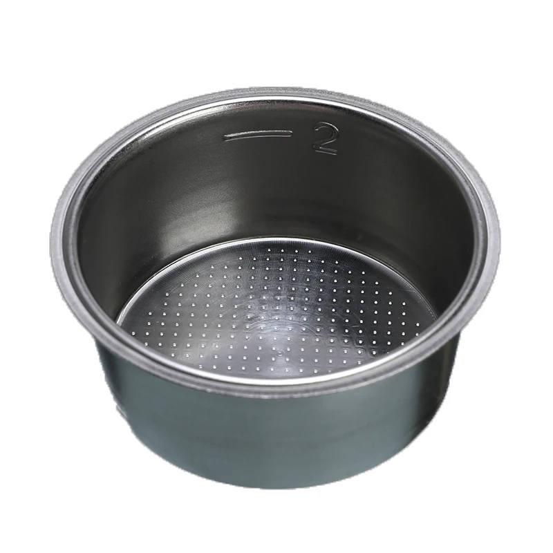 

powder bowls stainless steel coffee filter basket 2 cup for bottomless portafilter, Silver