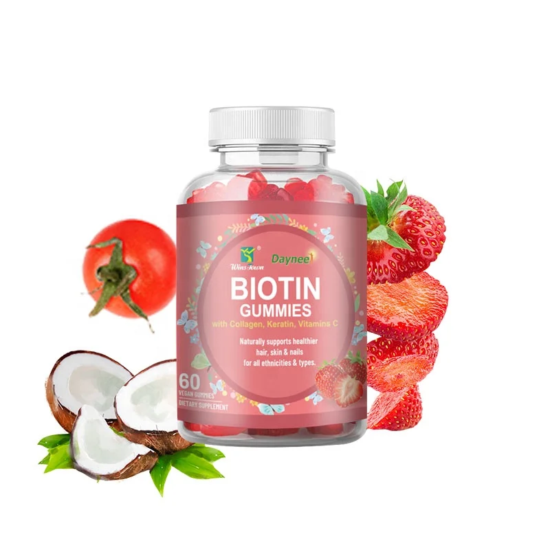 

Biotin Collagen Keratin Gummies Candy Vitamin Supplements Bear Biotin Gummy For Strong Hair Nail Growth Skin biotin gummies