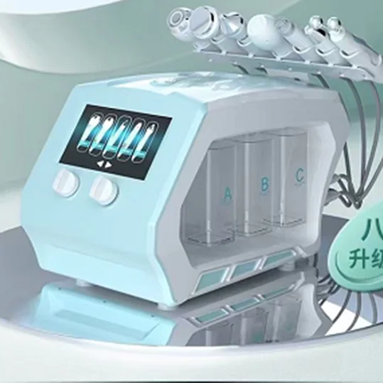 

Newest 8 in 1 hydra water dermabrasion water oxygen jet peel machine, White+grey