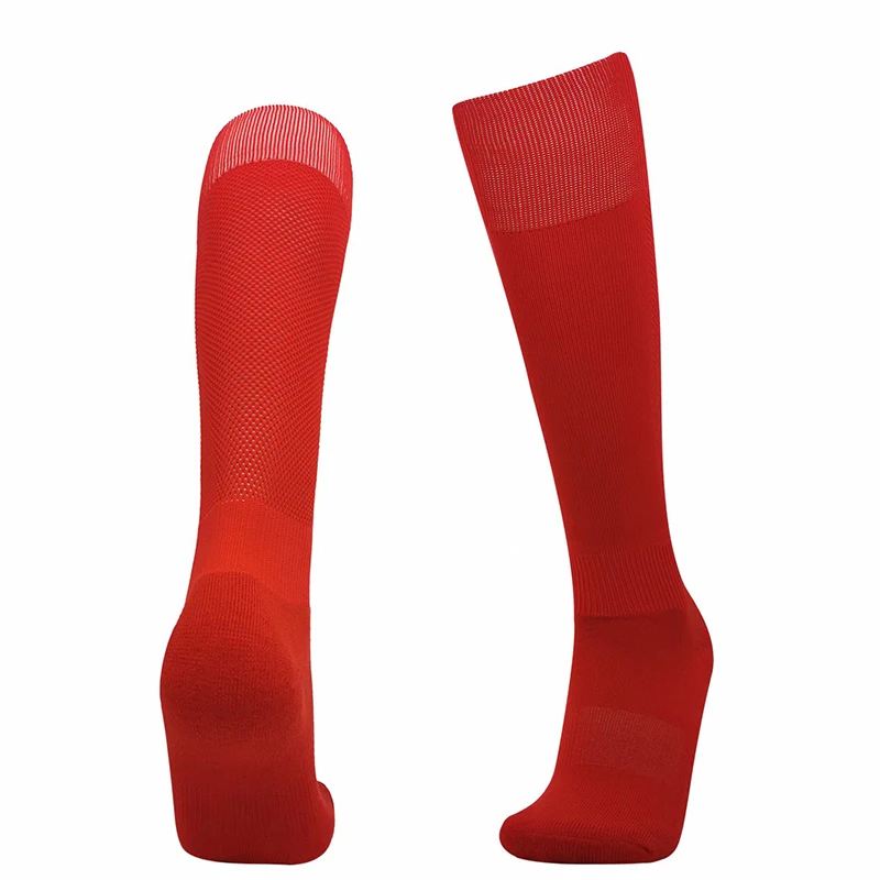 

Breathable Knee High Red Sport Soccer Socks, Any color