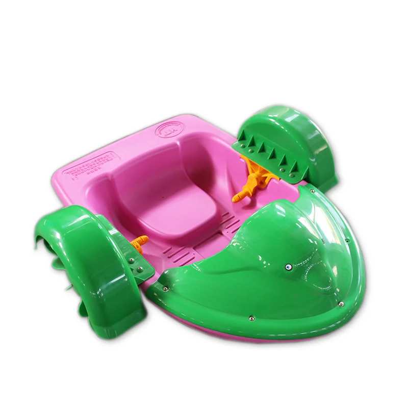 

Wholesale Small Plastic Paddle Boat Colorful Hand Cranking Boat For Kids