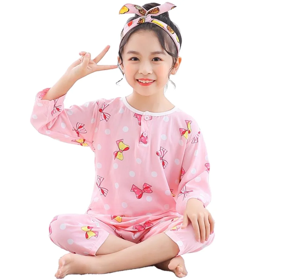 

2pcs/ Set Christmas Boys Sleepwear Girls Printing Cotton Pyjamas kid's Sleepwear Suits Tops+Pant