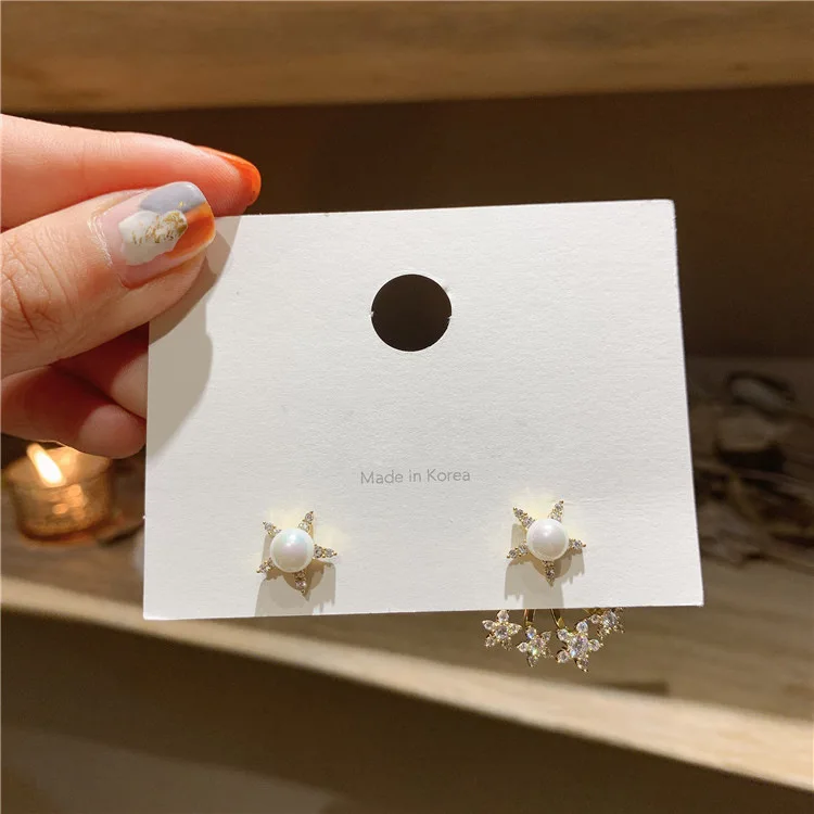 

fashion trendy jewelry crystal pearl fashion earrings star