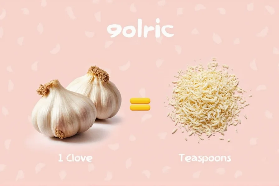 how many teaspoons of minced garlic equals one clove