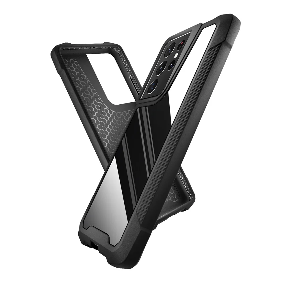 

Fashion Four Corners Shockproof Phone Case For Samsung Galaxy S30/S21 Stainless Steel Metal Phone Case For Samsung S21