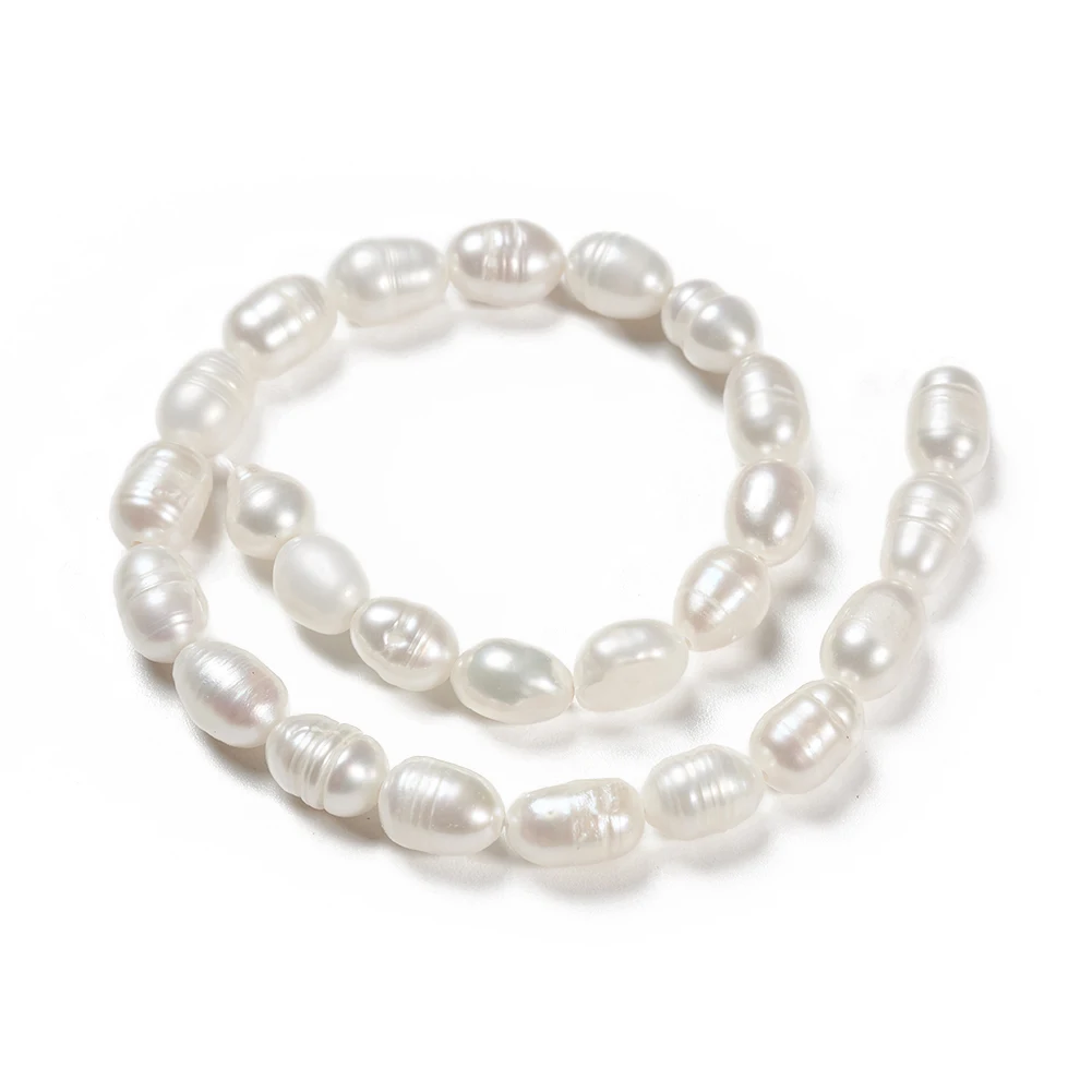 

Pandahall 6~7mm 7.34 Inches Natural Seashell Color Rice Cultured Freshwater Pearl Beads